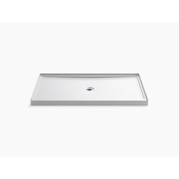 Kohler 60 X 34 Single-Threshold Shower Base W/ Center Drain 8649-0